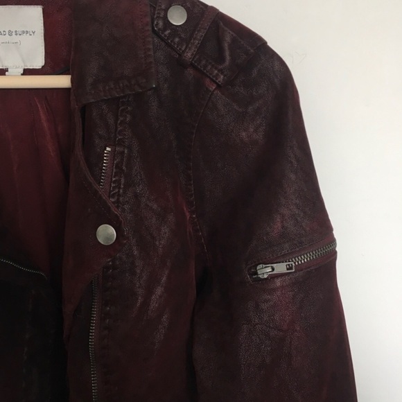 Maroon Moto Jacket🖤 - Picture 5 of 5
